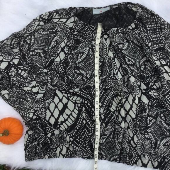 Avenue Studio Size 18/20 Black White Print Sheer Boho Classy Career Wear Flowy - Picture 5 of 8